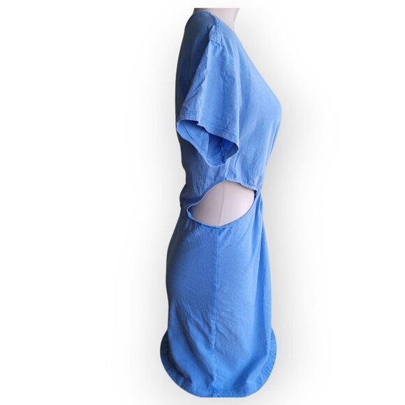 L*Space 100% Cotton Cutout Aura Mini Dress in baby blue Size M EUC - Picture 3 of 10
